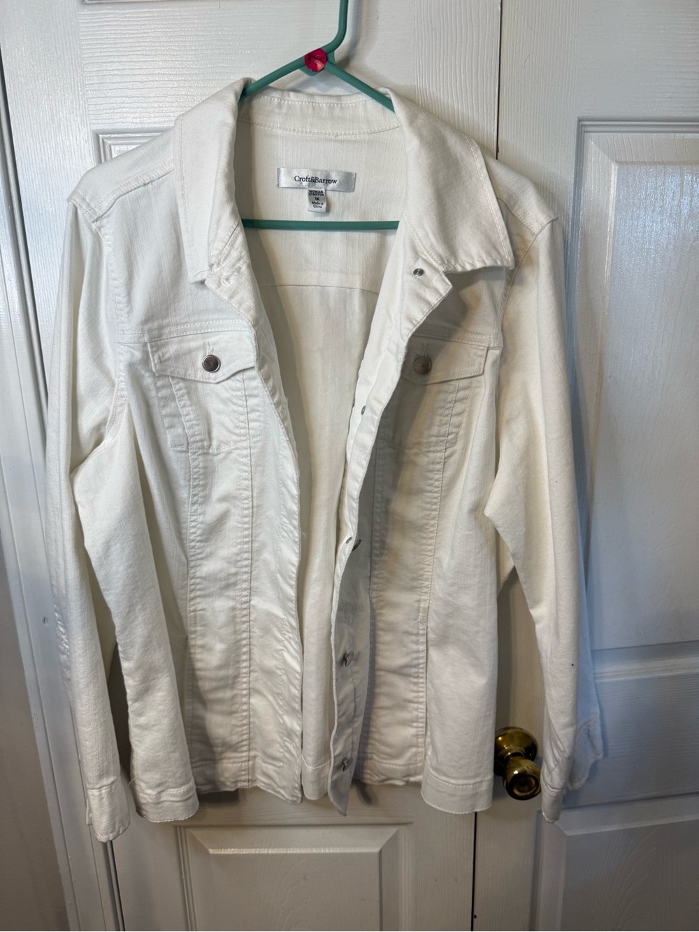 croft & barrow Off-White Denim Jacket